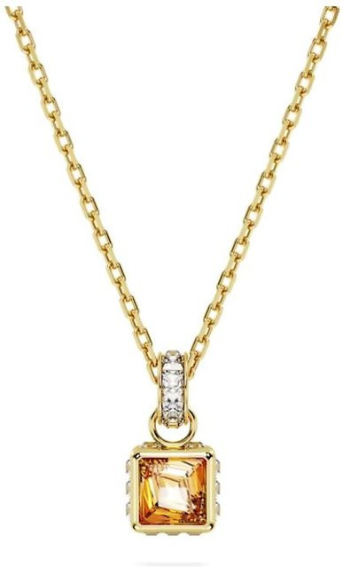 Swarovski Anhänger, quadratisch geschliffen, goldfarben, Zirkonia, Damen - Bild 1
