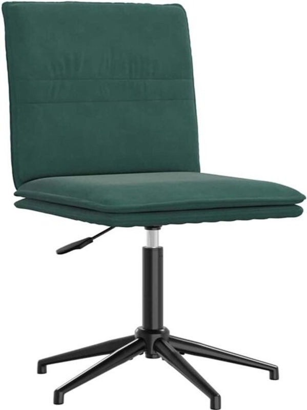 Esszimmerstuhl vidaxl in Dunkelgrün aus Samt mit Metallgestell im modernen Design - Bild 1