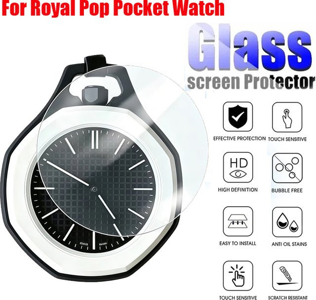 Swatch Displayschutzfolie für X AP Royal Pop Taschenuhr, Glas, Schwarz - Bild 1