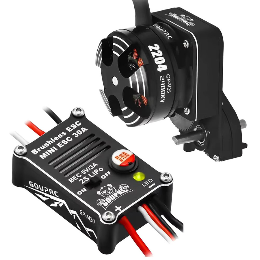 APWIKOGER 2204 2400KV Bürstenloser Außenläufermotor mit Getriebe & 30A ESC, 1:24, Set / Bundle - Bild 2