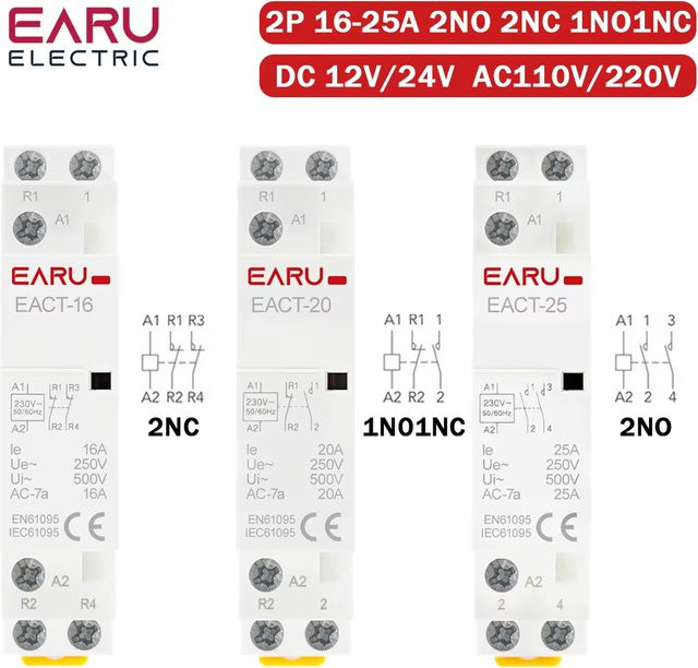 EARU Haushaltsmodul-Kontaktor für DIY Smart Home, DIN-Schienenmontage, Farbe: Weiß - Bild 1
