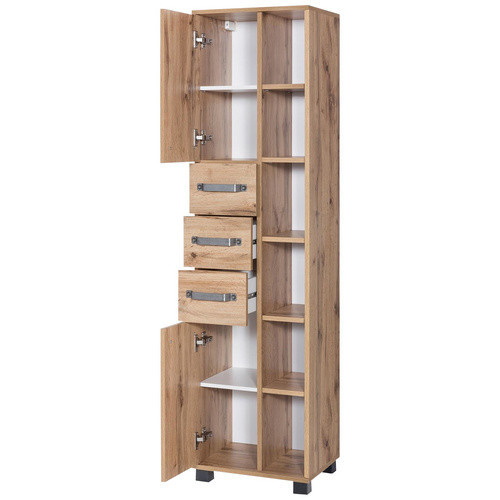 Schildmeyer Hochschrank Milan in Braun mit Soft-Close-Türen und Regalböden, Breite: 42 cm, Höhe: 163,7 cm, Tiefe: 32 cm - Bild 2