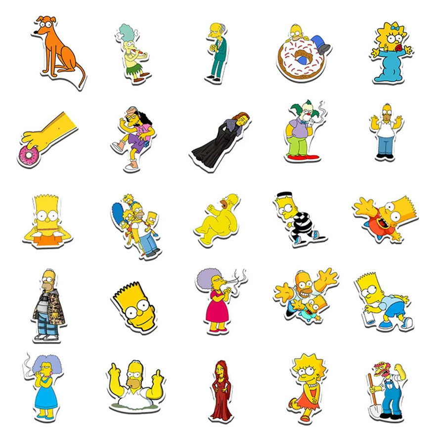 Disney Simpson-Familie Aufkleber, Bunt, 50-teiliges Set - Bild 2