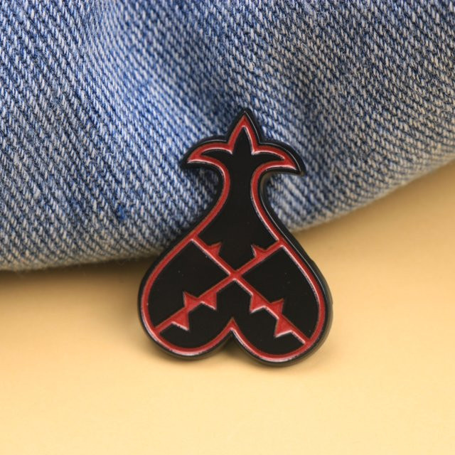MDKES Anstecknadel, Emaille, Cartoon-Herz-Blitz, Unisex - Bild 1