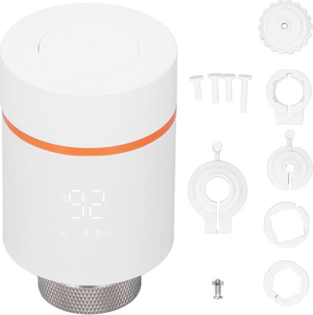 GoolRC Smart Heizkörperthermostat mit Tuya App-Steuerung und WiFi, Programmierbares Digitales Heizkörperventil in Weiß - Bild 1