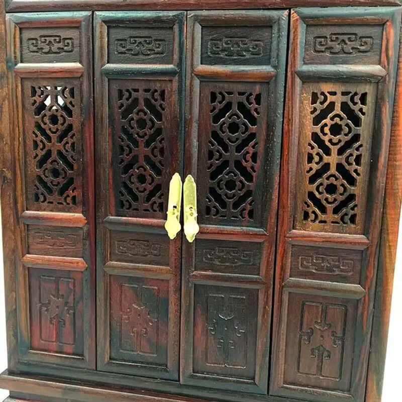 Orientalischer Buddha-Altar Butsudan Schrein aus Holz in Braun als tragbare Zen-Gebetsdekoration - Bild 5