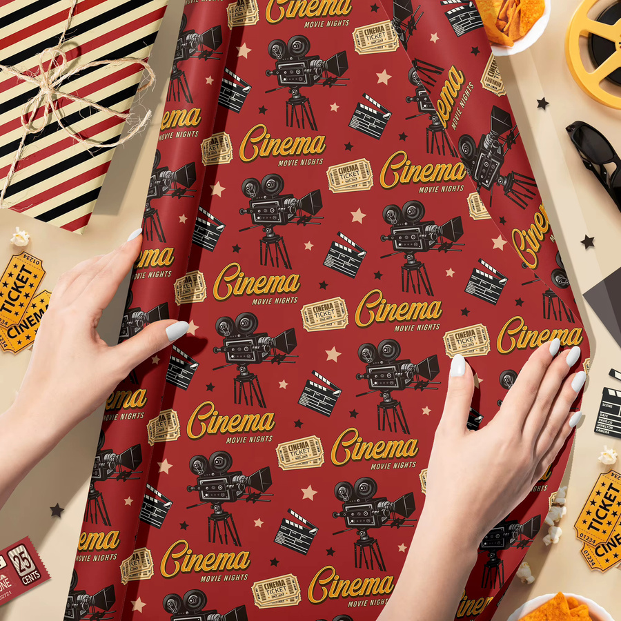 Kino Geschenkpapier für Geburtstagsparty und Dekoration, 6 oder 12 Stück - Bild 5