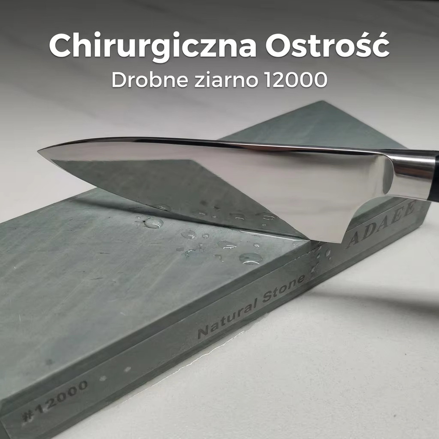 ADAEE Natürlicher Schleifstein Xingzi Körnung 12000 in Grau für Kochmesser und Messer mit Spiegelfinish, B/T/H: 20 x 7,5 x 2,9 cm - Bild 2