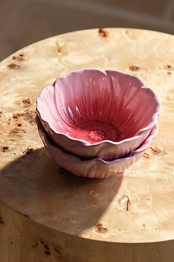 Jotex EIRA Schale 2er-Pack Pink aus Keramik und Porzellan - Bild 1