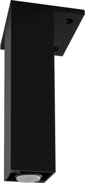 Simausrom Verstellbarer Möbelfuß aus Aluminium in Schwarz Matt, B/T: 4,0 x 4,0 cm, Höhe: 12,0 cm - Bild 1
