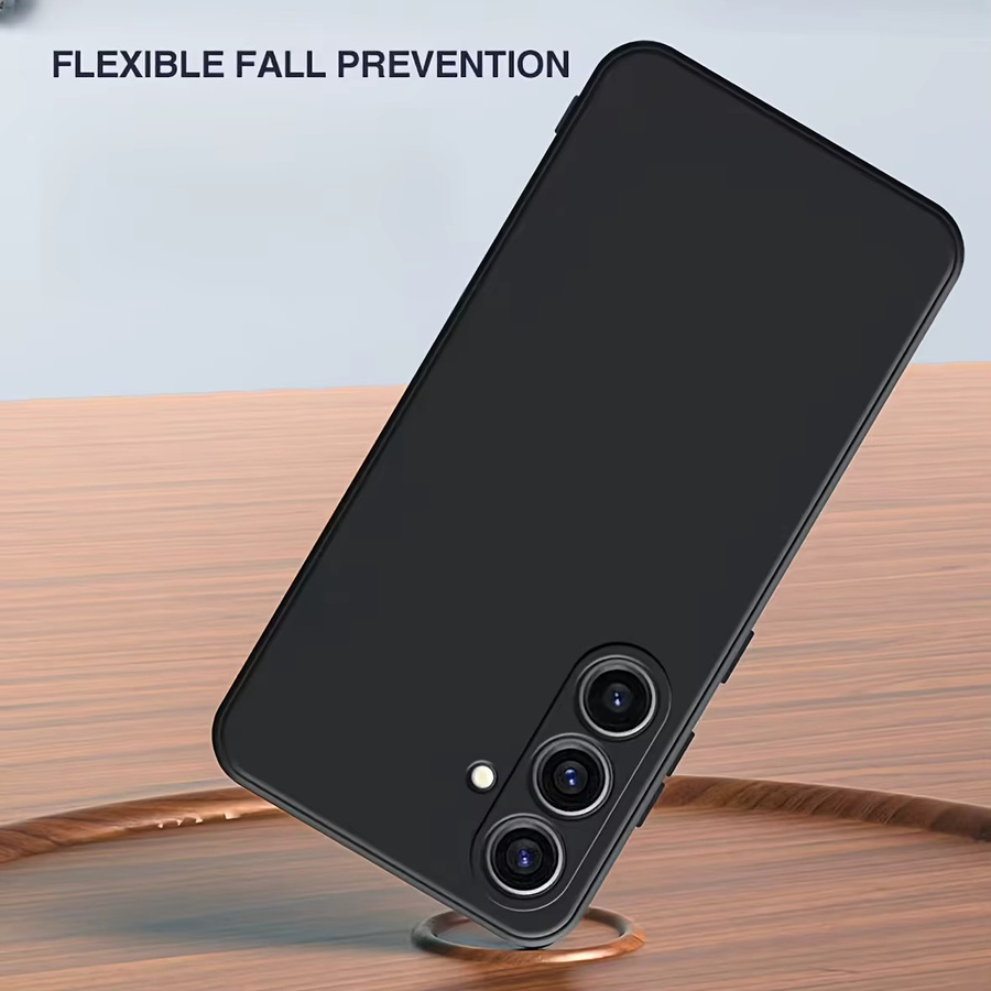 Stoßfeste Flüssigsilikon-Handyhülle für Samsung Galaxy A17 A56 A36 A16 A55 A15 in Schwarz und Lila - Bild 5