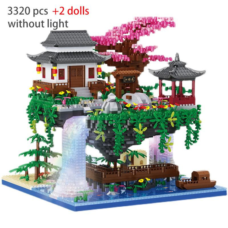 Linyi toy Bausteine Chinesische Architektur mit Licht ab 3 Jahren - Bild 2