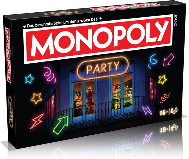 Winning Moves Monopoly Party Brettspiel 2-6 Spieler ab 16 Jahren deutsche Edition - Bild 1