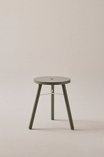 Jotex Hocker KINNA in Skandinavischem Design, Farbe Grau oder Grün, B/T/H: 45 x 35 x 35 cm - Bild 1