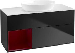 V&B Waschtischunterschrank Finion in Blau lackiert, Breite: 120 cm, Tiefe: 50,1 cm, Höhe: 50,1 cm - Bild 1