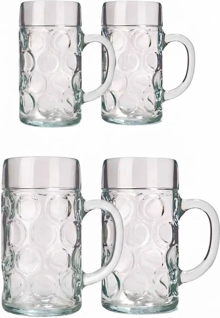 Stölzle Lausitz Isar Bierkrüge-Set 4-teilig, transparent, 0,5 l und 1 l - Bild 1