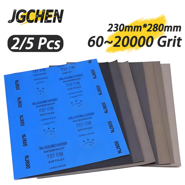 XMSJ Siliziumkarbid-Schleifpapier für Holz und Metall, wasserfest für Nass- und Trockenschleifen, B: 28,0 cm, H: 23,0 cm - Bild 1