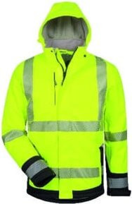 Elysee Warnschutz-Softshelljacke Melvin in Gelb/Schwarz, Größe XL, 100% Polyester, nach EN ISO 20471 - Bild 1