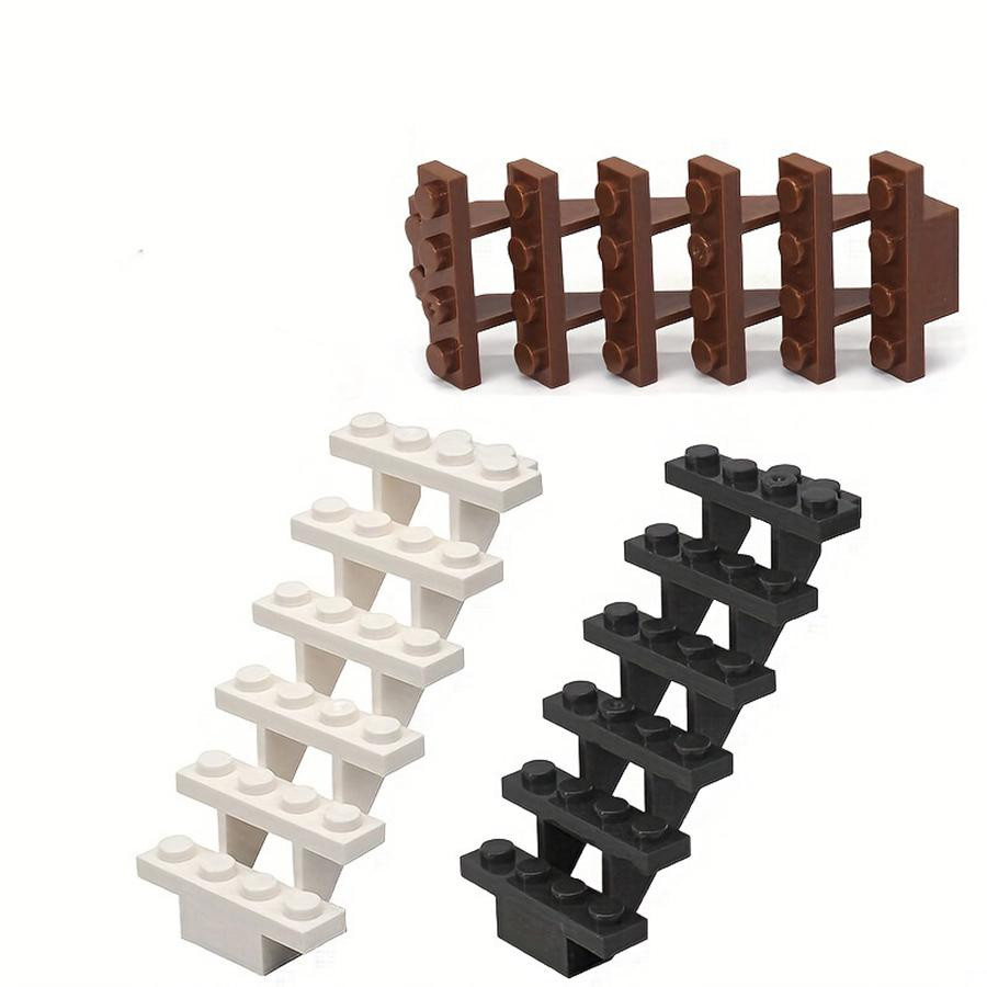 Yiran toy Treppen MOC Steine Haus Treppen Gerade Offen 4-teiliges Set - Bild 1