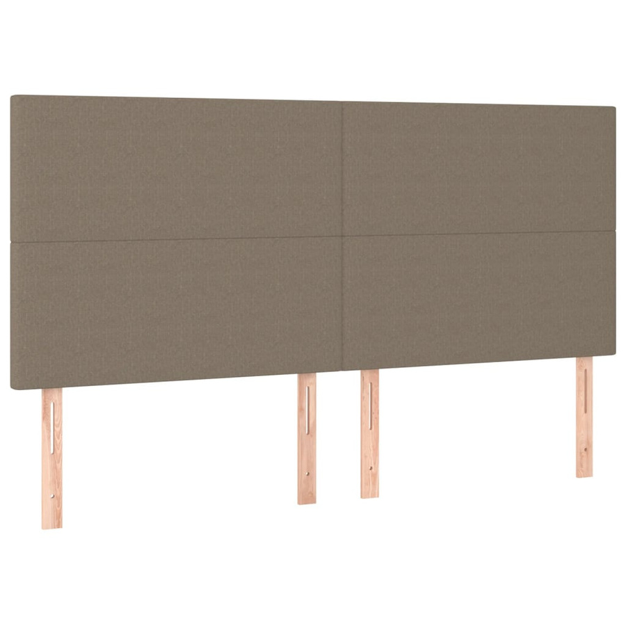 vidaXL Boxspringbett Hybrid mit Matratze, Farbe Taupe, B/T: 200 x 200 cm - Bild 3