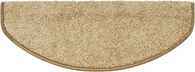 KARAT Shaggy Stufenmatte Sphinx Hochflor Beige B: 65 cm, T: 23,5 cm, Halbrund - Bild 1
