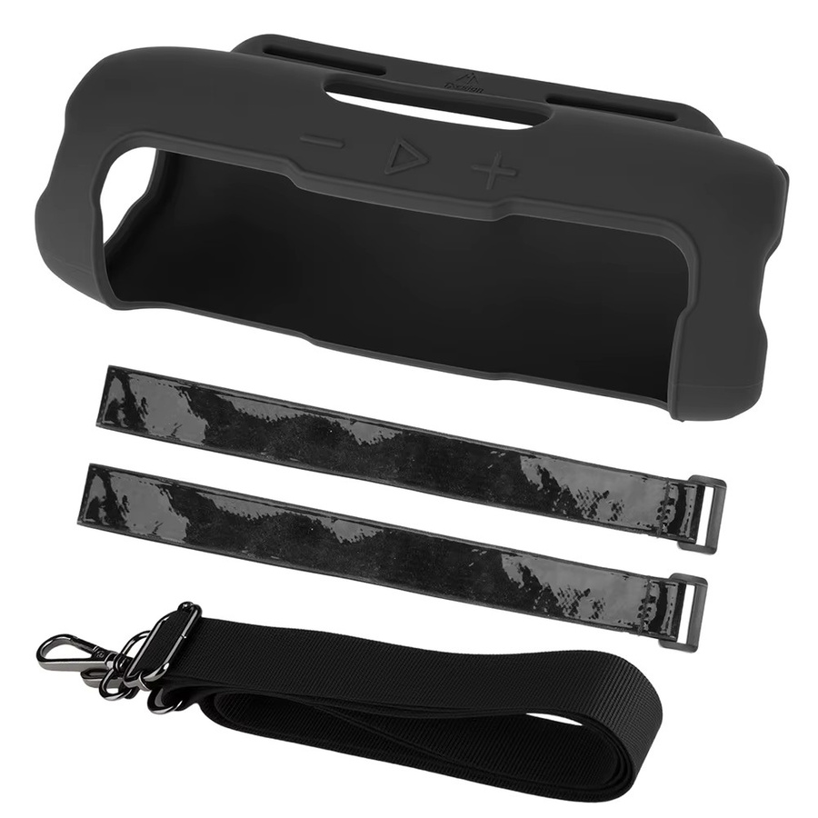 ALLOET Silikonhülle mit Schultergurt für JBL FLIP 7 Bluetooth-Lautsprecher in Schwarz - Bild 5