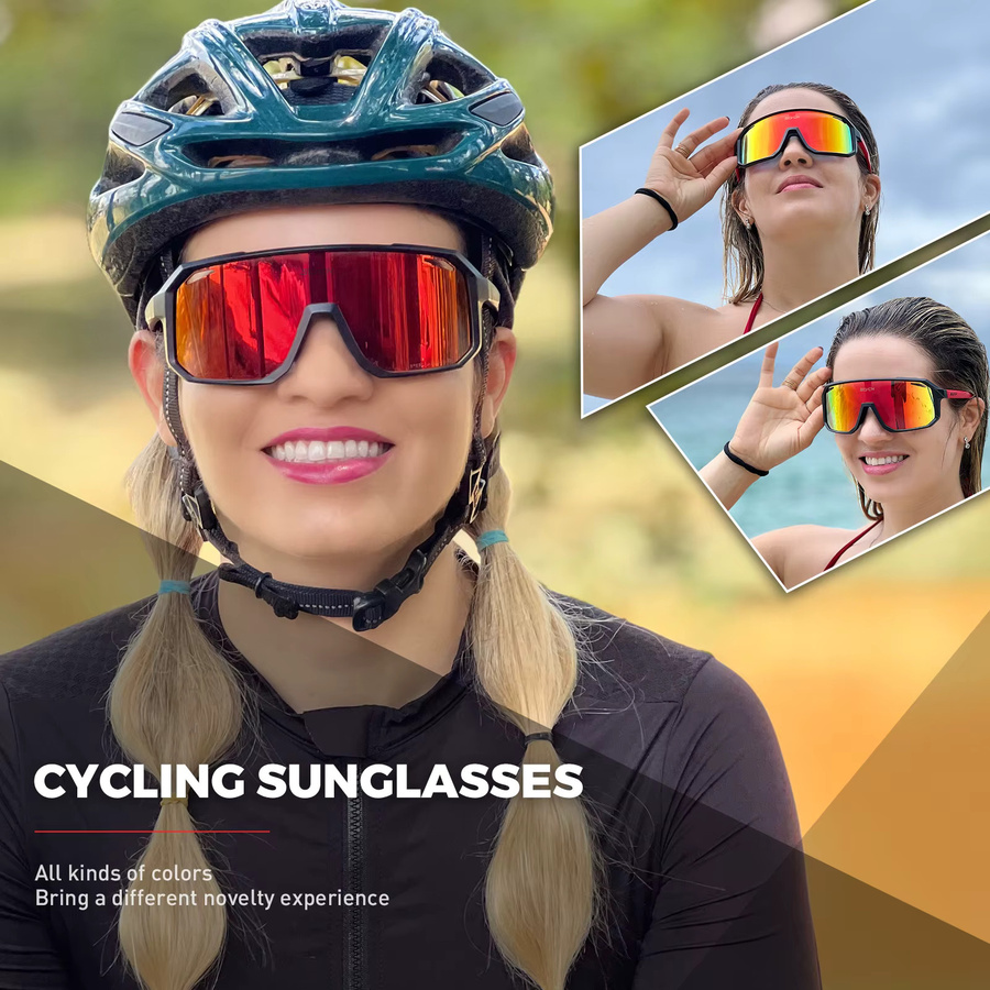 SCVCN Sportsonnenbrille, Unisex, Vollrand, Kunststoff - Bild 2
