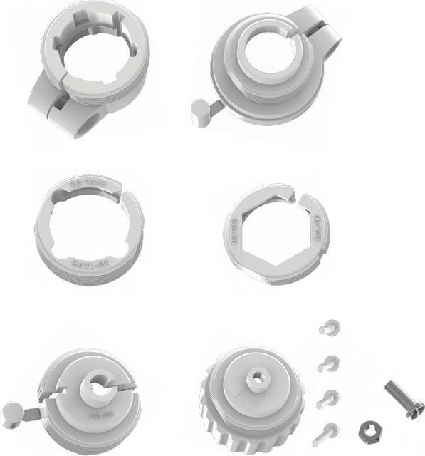 Tuya TRV-Ventil-Adapter-Anschluss für Smart Heizkörper-Thermostate M30 x 1,5 / M28 x 1,5 Kopfadapter in Weiß - Bild 1