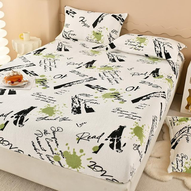 Bonenjoy Samt Spannbettlaken in Weiß, elastischer Matratzenschoner aus Polyester, B/T/H: 90 x 200 x 25 cm - Bild 1