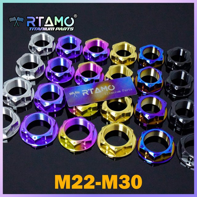 RTAMO Gr5 Titanmutter CNC Yoke Mutter für Motorrad und Fahrrad in Multicolor - Bild 1
