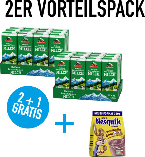 Berchtesgadener Land H-Milch, 1,5%, 24 x 1 l - Bild 1