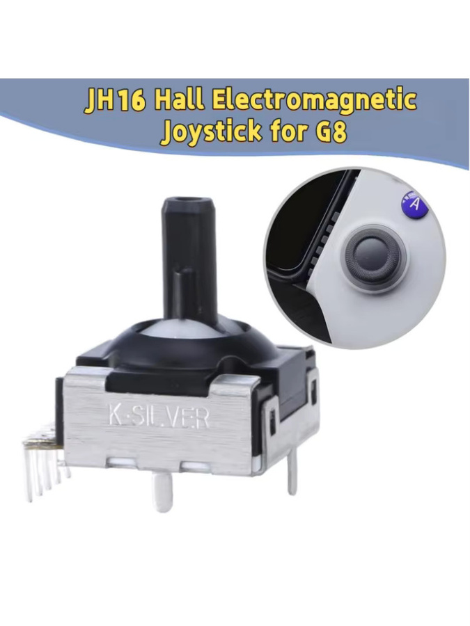 Erilles 2er Set Elektromagnetische HALL Joysticks für Chicken G8 Controller, Ersatz 3D Analog Sticks in Schwarz - Bild 1
