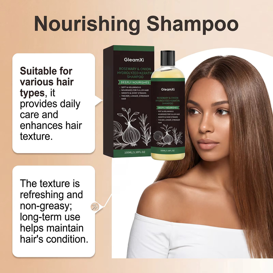 Gleamxi Rosmarin-Zwiebel-Shampoo, Unisex, gegen Schuppen - Bild 6