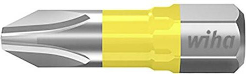 Wiha Kreuzschlitz-Bit Set PH 2 aus Molybdän-Vanadium-Stahl, 5-teilig, gelb/silber - Bild 1