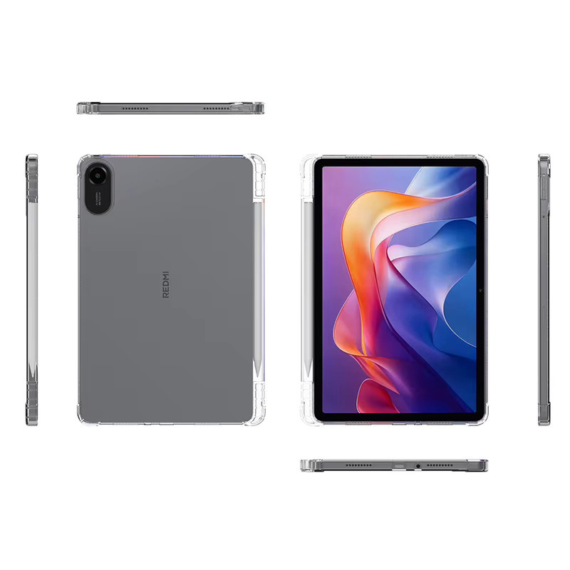 Xiaomi Redmi Pad 2 Case 11 Zoll Transparent mit Stifthalter und Airbag Anti-Drop Schutzhülle aus TPU - Bild 3