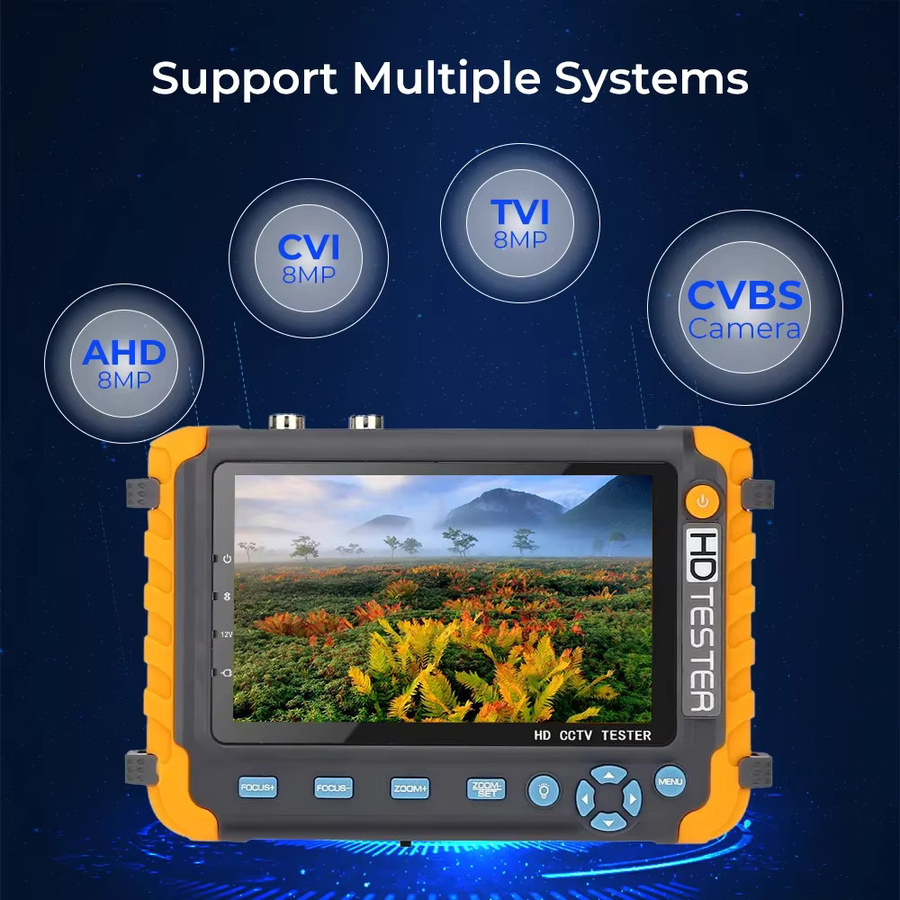 Tragbarer CCTV Tester IV8W 8MP Mini Monitor für AHD/CVI/TVI Kameras mit HDMI und VGA Eingang - Bild 2