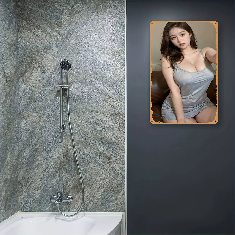 CIFBUY Metall-Wandkunst Elegante Frau in Grau als abstrakte Wanddekoration aus Aluminium B: 30,0 cm, H: 20,0 cm - Bild 3