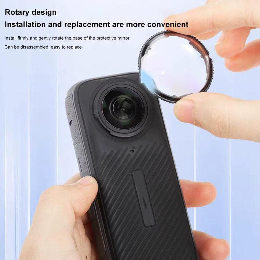 Insta360 X5 Objektivschutz aus gehärtetem Glas, transparente Kamera Objektiv Abdeckung für deine Insta360 X5 360 Action Kamera, Anti-Scratch Schutzfilm - Bild 2