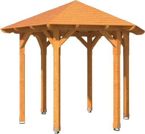 SKANHOLZ Pavillon Colmar 1 aus Douglasie Vollholz, sechseckig, beige, B/H/T: 360 x 312 x 292 cm - Bild 3