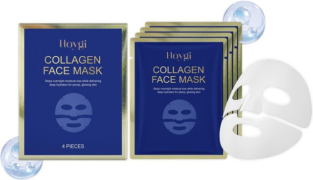 Hoygi Hydrolysiertes Kollagen Feuchtigkeitsmaske, Gel, Trockene Haut - Bild 1