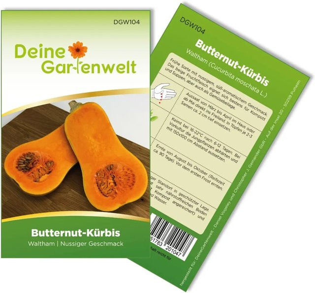 Deine Gartenwelt Butternutkürbis Waltham Samen für den Garten - Bild 1