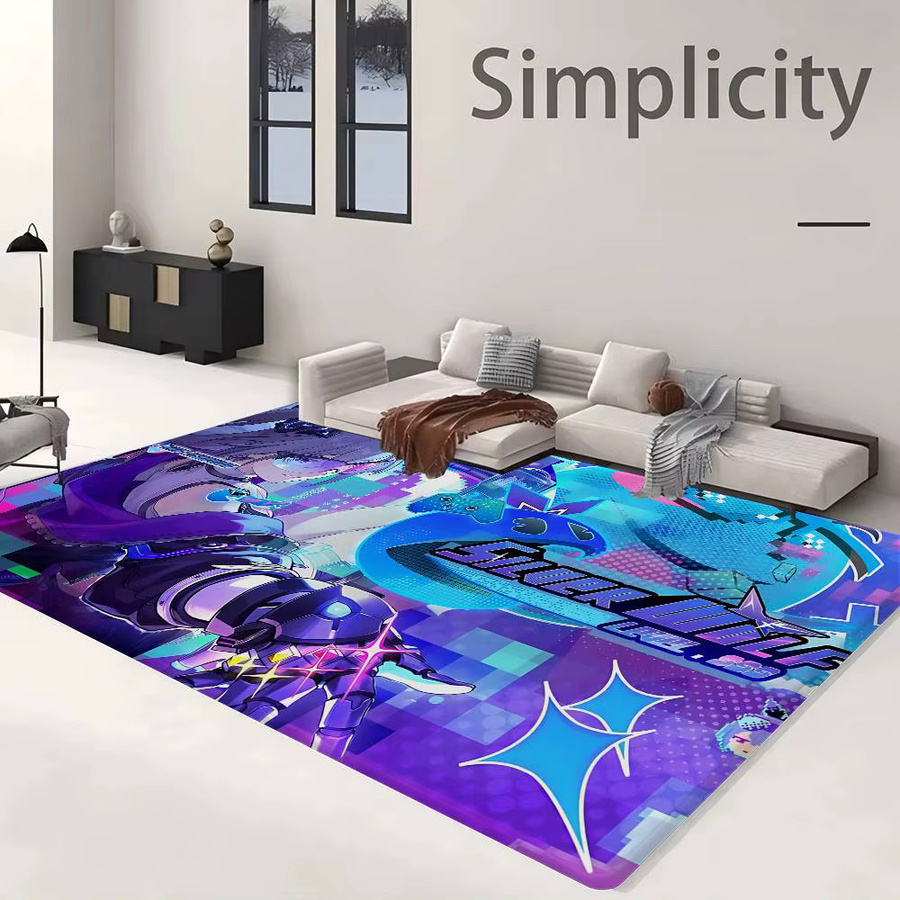 Silver Wolf Lv999 Honkai Star Rail Bodenmatte Retro Design Rutschfester Teppich für Wohnzimmer und Küche in Multicolour - Bild 3
