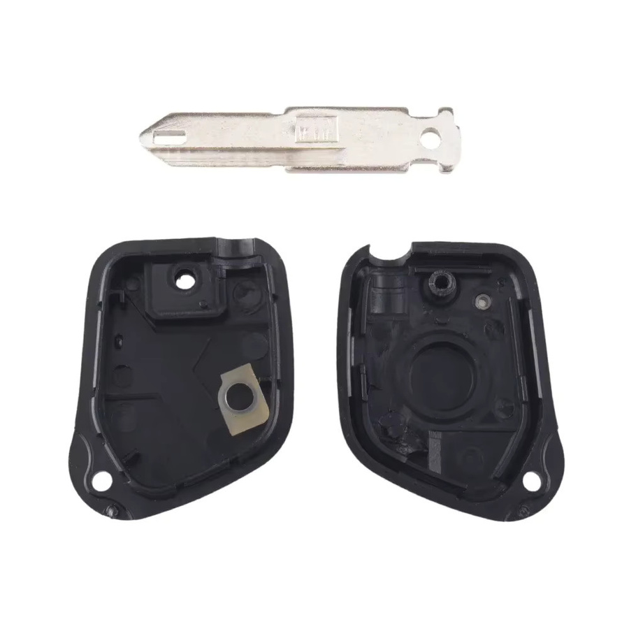 KEYYOU Ersatz-Fernschlüsselgehäuse mit 1 Taste für Peugeot 106 205 206 306 405 406, Schwarz, mit ungeschnittener Klinge - Bild 3