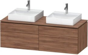 Duravit L-Cube Waschtischunterschrank Wandhängend in Braun Matt B: 142 cm, T: 55 cm, H: 48,2 cm - Bild 1