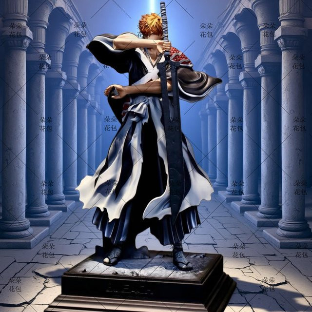 Bandai Bleach Ichigo Kurosaki GK-Figur, Kampfstatue, Kunststoff - Bild 1
