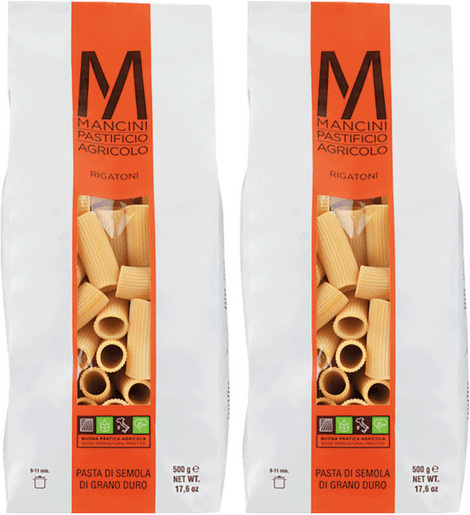 Mancini Rigatoni Hartweizen 2 x 500 g - Bild 1