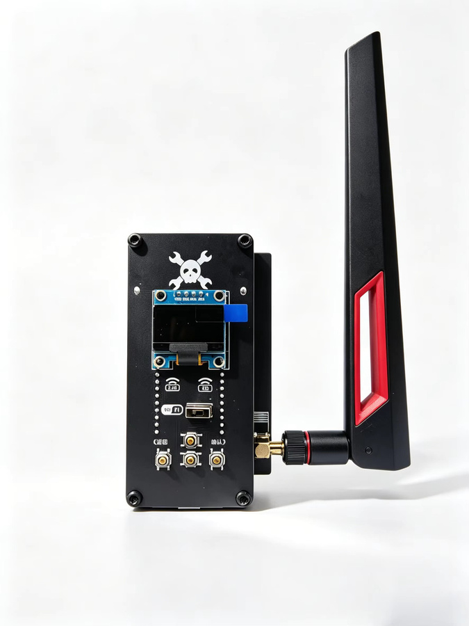 LZJV Dual-Band WLAN-Scanner BW16 Netzwerk-Kommandant Drahtloses Test- und Entwicklungsboard mit Antenne in Schwarz - Bild 2