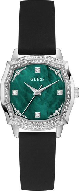 Guess Armbanduhr, Quarz, Edelstahl, Silikon, Grün, 32 mm, Damen - Bild 1