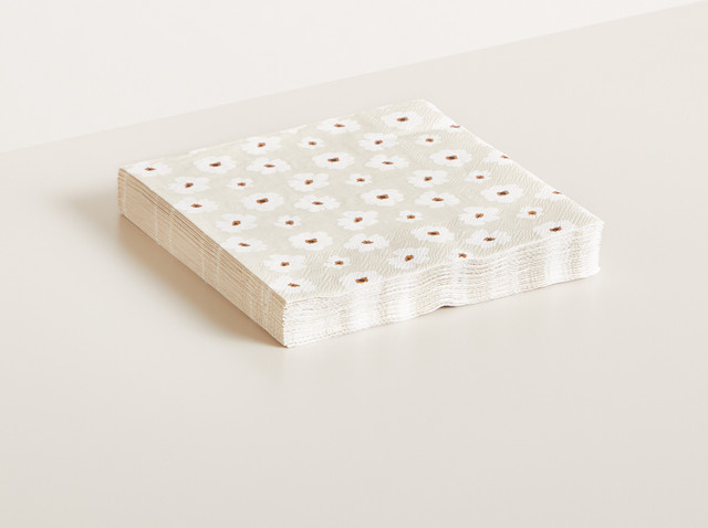 Servietten mit Blumenmuster von BLUME2000 in Creme/Beige - Bild 1