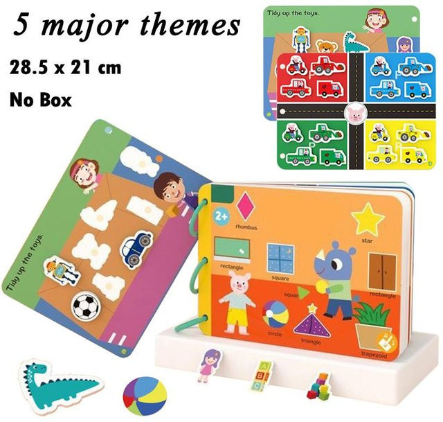 Kidsly Baby Montessori Quiet Book Lernspielzeug, ab 3 Jahre - Bild 1